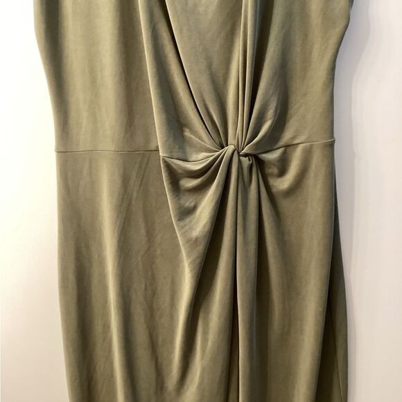 Nordstrom Rack Side Note‎ Modal Blend Midi Dress Army GREEN 2X - Picture 4 of 9